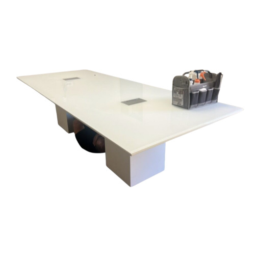 Conference Table with Glass Top - Image 1