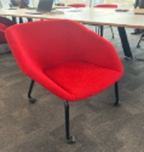 Sixteen3 Red Fabric Armchair - Image 1