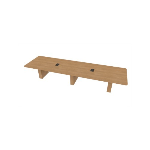 Element Conference Table Rectangular, Radius Corners 48 X192 w/Column Base x4