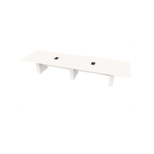 Element Conference Table Rectangular, Radius Corners 48 X192 w/Column Base x4