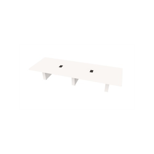 Element  Conference Table Rectangular, Radius Corners 60 X192 w/Column Base x4