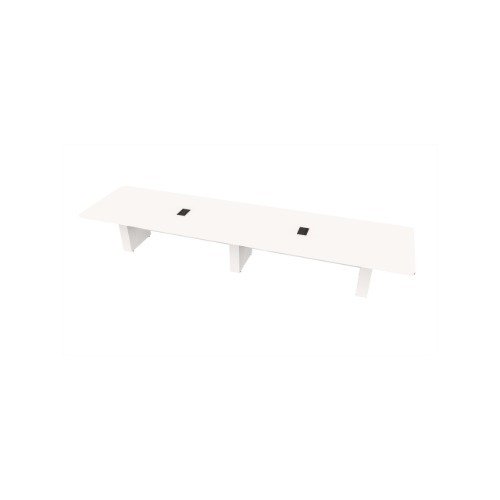Element Conference Table Rectangular, Radius Corners 48 X216 w/Column Base x4