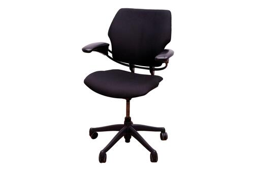 Humanscale Freedom Low Back - Black Fabric Pads - Graphite Frame - Image 1