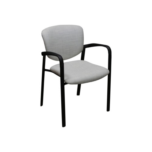 Haworth Improv Used Vinyl Stack Chair, Light Gray
