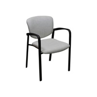 Improv Used Vinyl Stack Chair, Light Gray