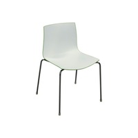 Catifa 46 Used Stack Chair, White and Green