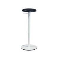 Adjustable Height Used Stool, Black and White