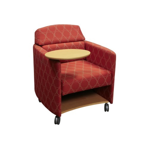 Krug Used Mobile Maple Tablet Chair, Orange