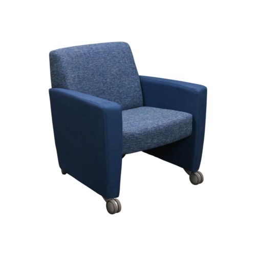 Haworth ToDo Two-Tone Used Mobile Lounge Chair, Blue Jay and Blue Night