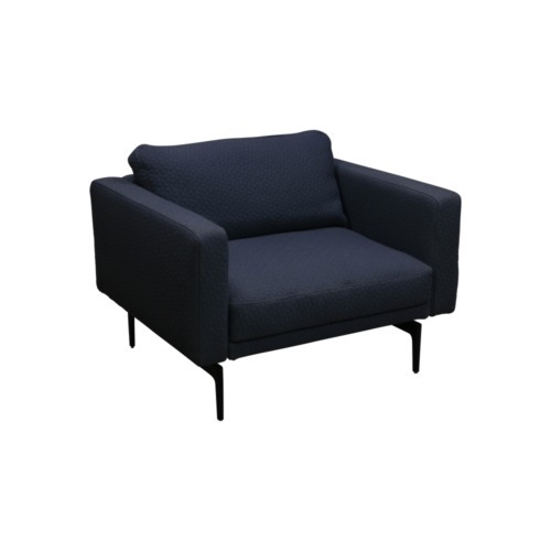 Stylex Relaxed Used Club Chair, Blue Dot Pattern