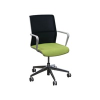 Senator Circo Used Black Mesh Back Conference Chair, Lime Green