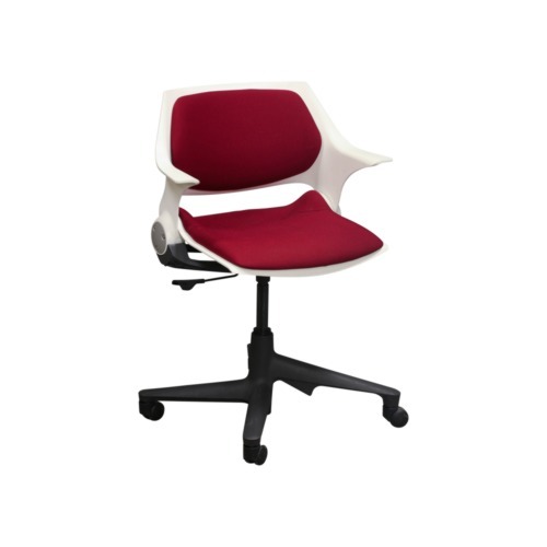 Steelcase Vecta Used Nesting Chair with Arms, Red and White