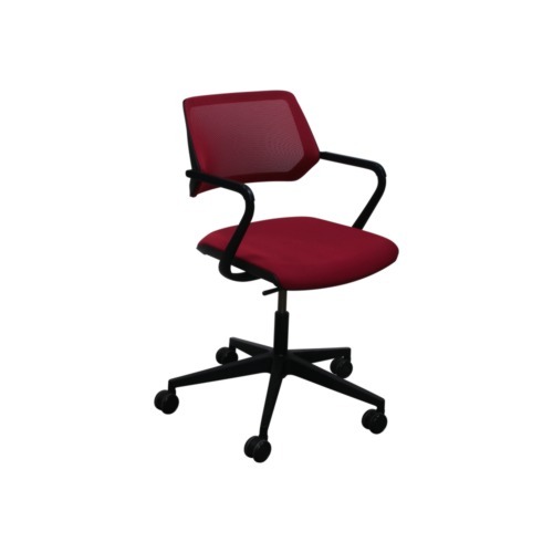 Steelcase QiVi Used Mesh Conference Chair, Red