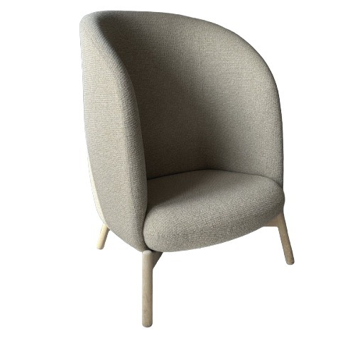 Hightower Halle Nest Egg Lounge Chair by Hightower (Tan/Wood)