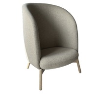 Halle Nest Egg Lounge Chair by Hightower (Tan/Wood)