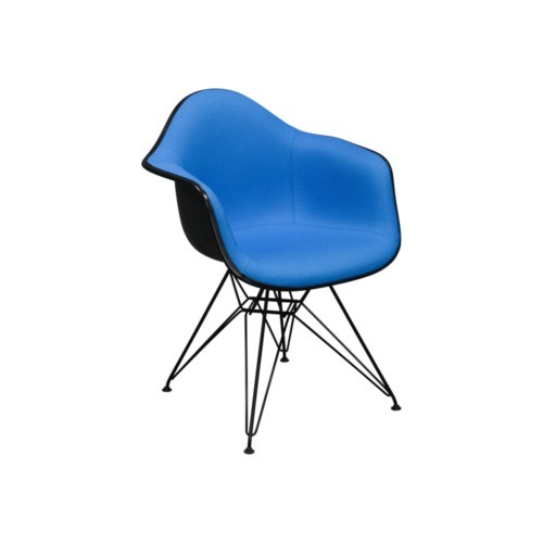 Herman Miller Eames Used Molded Plastic Armchair, Blue and Black