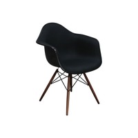 Herman Miller Eames Used Molded Fiberglass Armchair, Black Pattern
