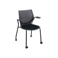 Used MultiGeneration Mobile Stack Chair, Black and Gray