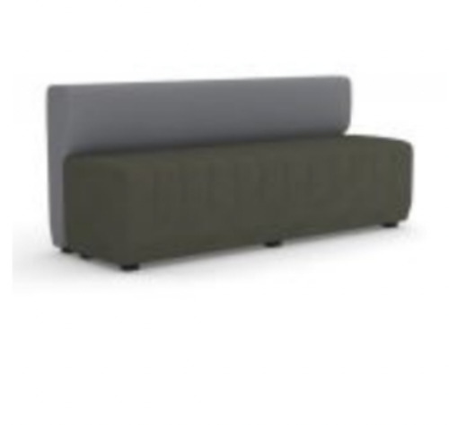 Haven fully upholstered bench with bulwark back - Image 1