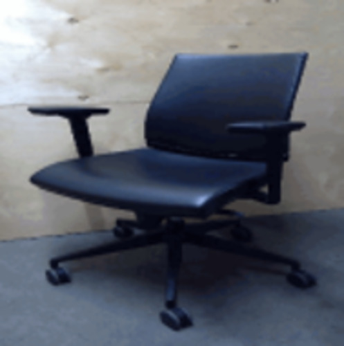 Black leather Kastrel Task chair  - Image 1