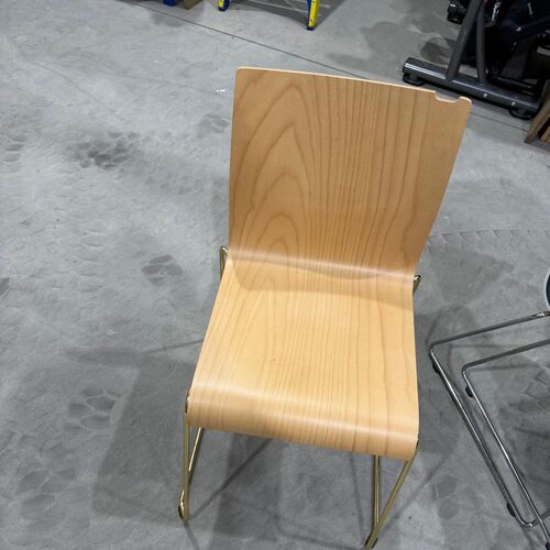 Bulo canteen chair, plywood gold sledge base - Image 1