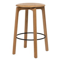 Glide Counter Stool w/Wood Seat