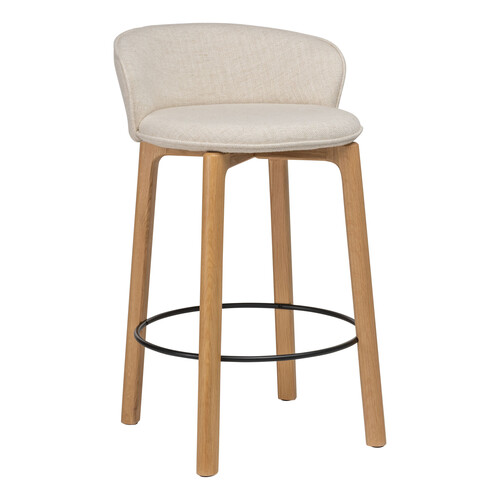 Wooden Stories Glide Counter Stool w/Backrest - Upholstered