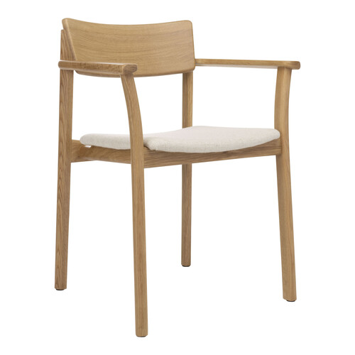 Wooden Stories Poise Arm Chair w/Upholstered Seat