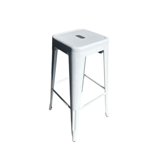Industrial Metal Bar Stool, No Back - Image 1