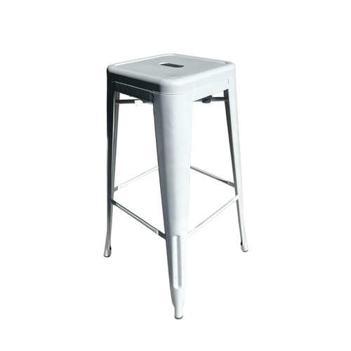 Industrial Metal Bar Stool, No Back - Image 1