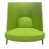 Teknion Fractal Lounge Chair (Green/Chrome)