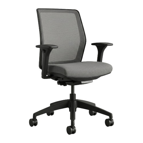 Allsteel Allsteel Lyric Mid-Back Task Chair (Grey/Black)
