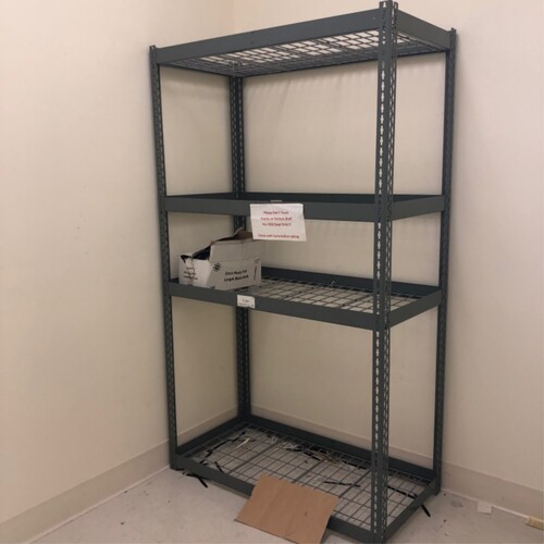 Storage Rack with Metal Grid Shelving - Image 1
