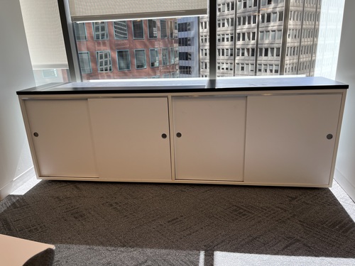 Credenza Storage Cabinet with Sliding Doors - Thumbnail 2