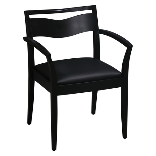 'Ricchio Jr.' Wood Side Chair with PU Leather Seat