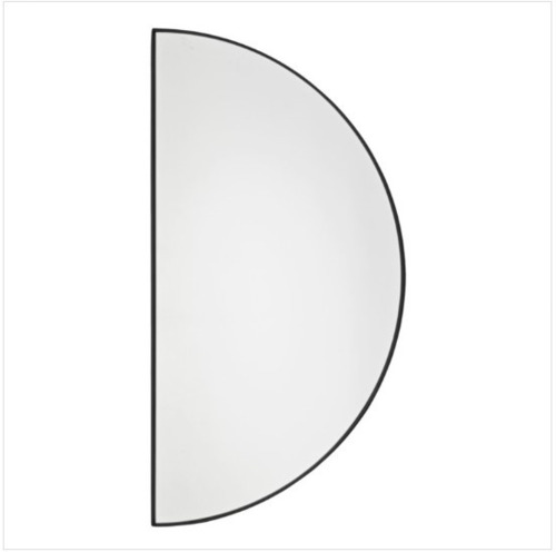 Mirror - 1/2 Circle, Black