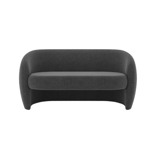 Black 2-Seater Sofa - Image 1