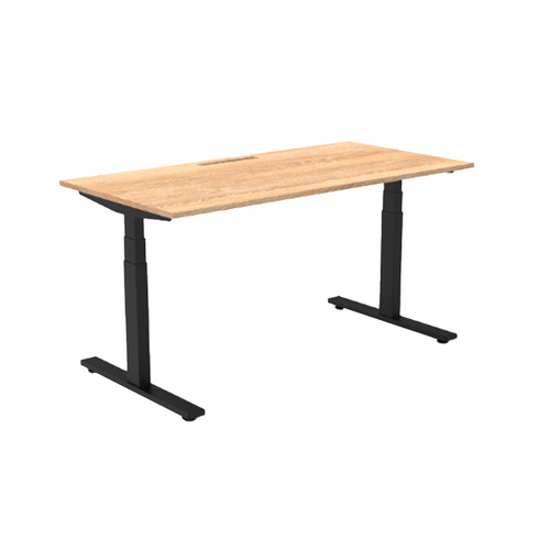 Oak Sit-Stand Desk - Image 1