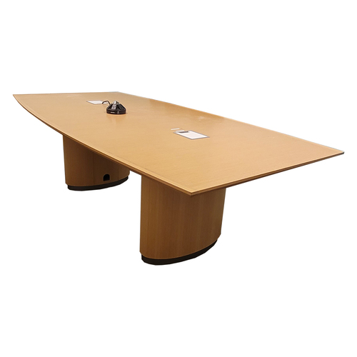 8' Boat-Shaped Conference Table - Image 1