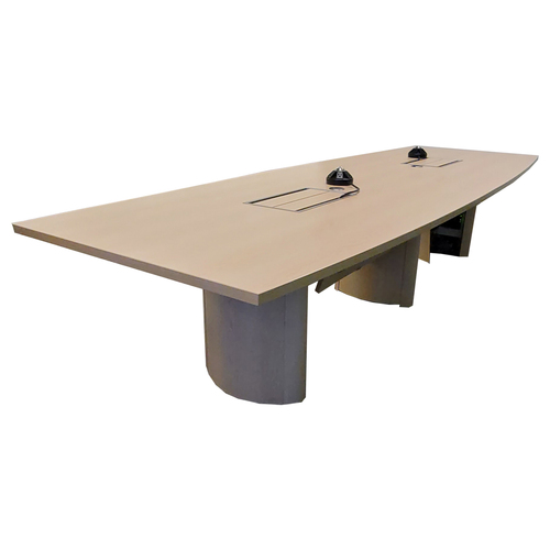 12' Boat-Shaped Conference Table - Image 1