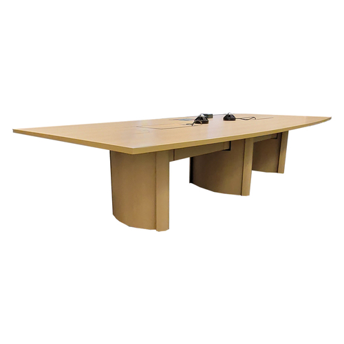 12' Boat-Shaped Conference Table - Image 1