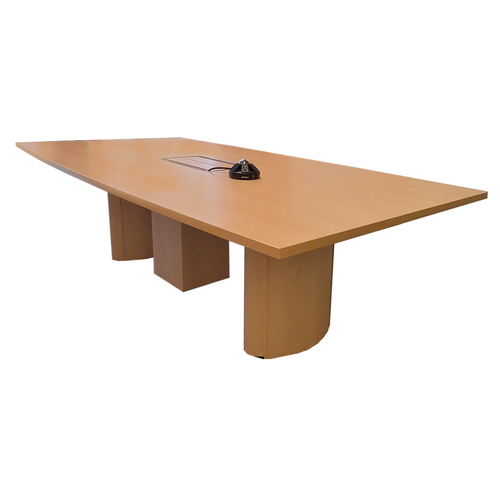 8' Boat-Shaped Conference Table - Image 1
