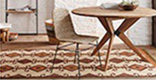 Aztec Pattern Rug with Rug Pad - Image 1