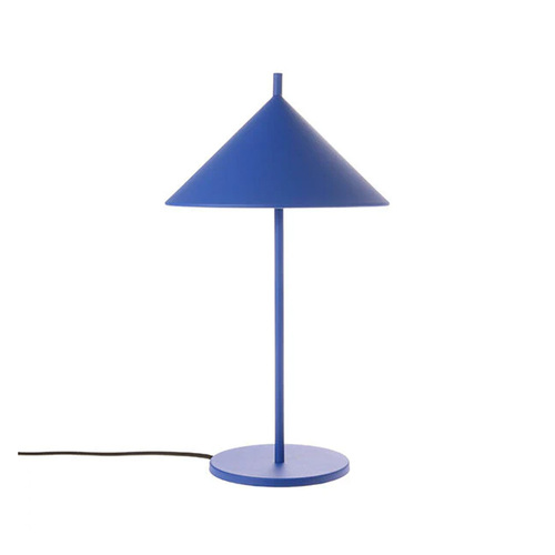 Metal Triangle Table Lamp M Matt Cobalt - Image 1
