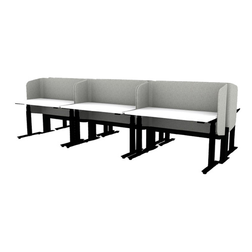 Height-Adjustable Benching w/ Low Fence & Privacy Screens - Thumbnail 4