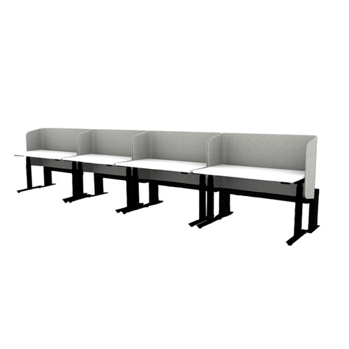 Height-Adjustable Benching w/ Low Fence & Privacy Screens - Thumbnail 3