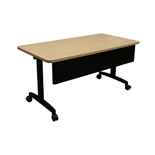 Mobile Laminate Training Table w Modesty Panel - Image 1