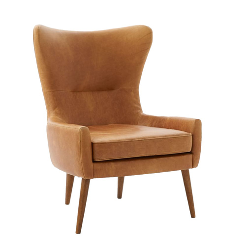 Erik Leather Wing Chair - Image 1