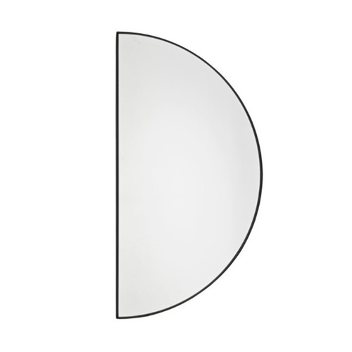 Mirror - 1/2 Circle, Black