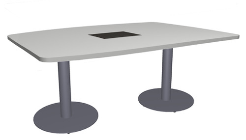 6’ Half Boat Shape Media Table - Image 1